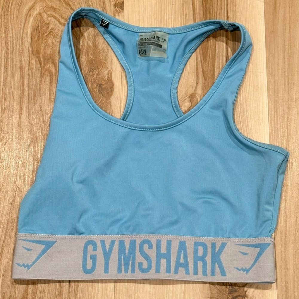 Gymshark Light Blue Racerback Sports Bra Women’s Small
